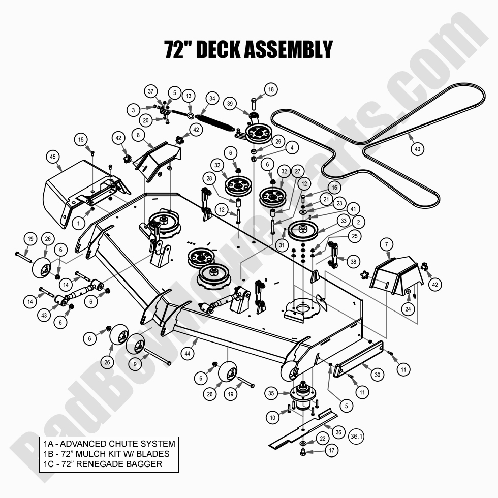 2615 - Bad Boy Mower Parts Lookup > 2021 > Renegade - Gas > 72\" Deck Assembly